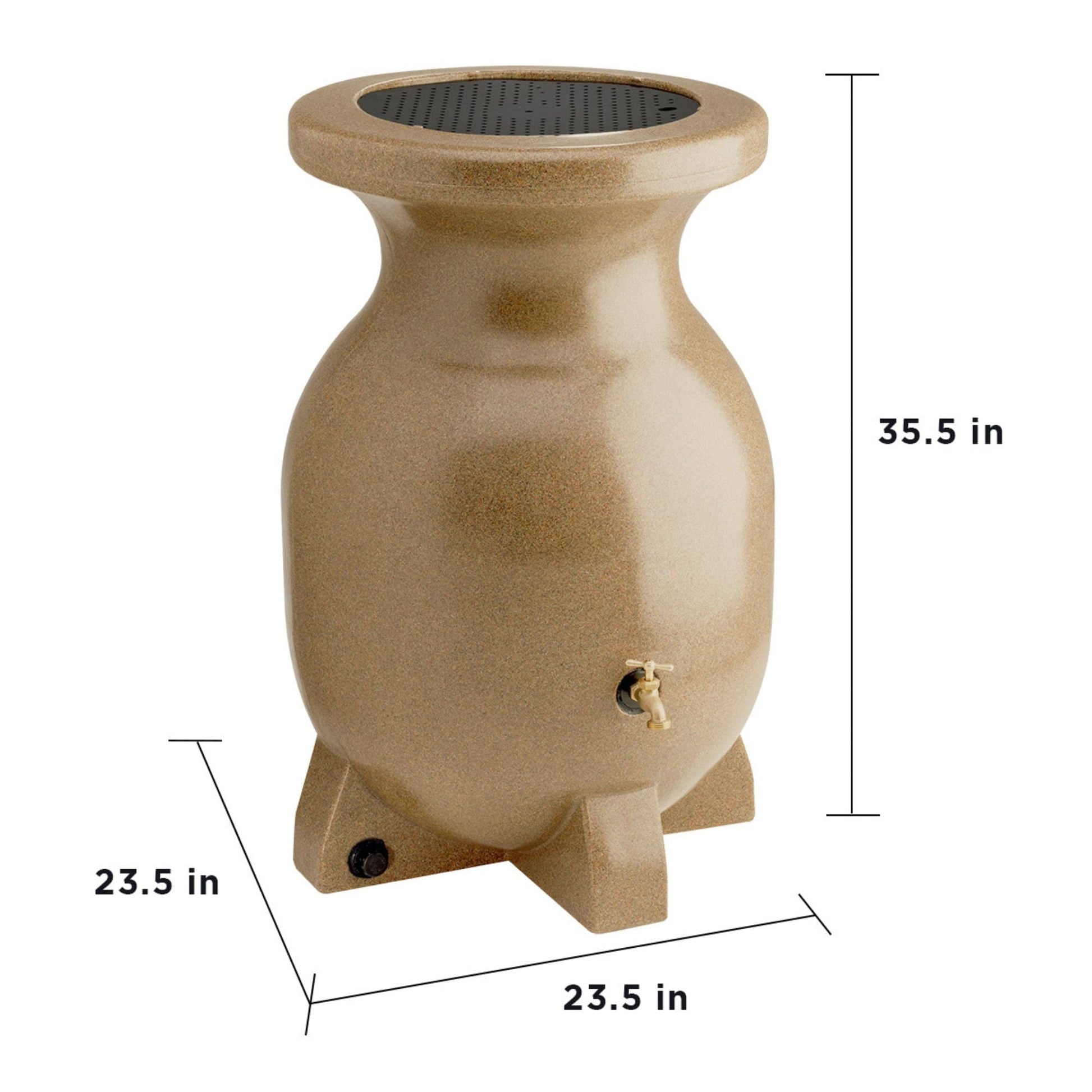 Koolscapes Decorative Rain Barrel Sandstone 55 Gal. alt 0