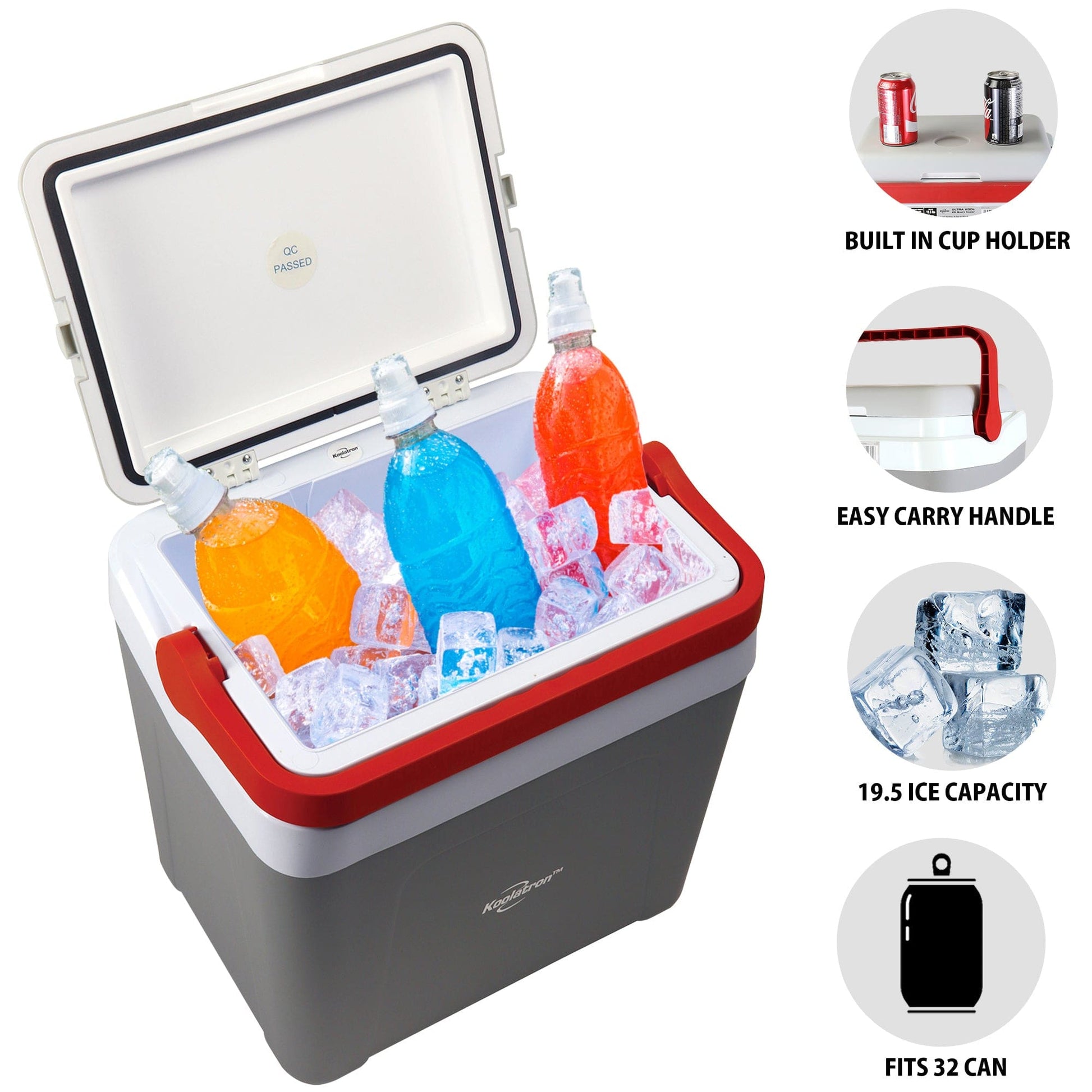 Koolatron Ultra Kool Ice Chest Cooler with Carry Handle 25L alt 0