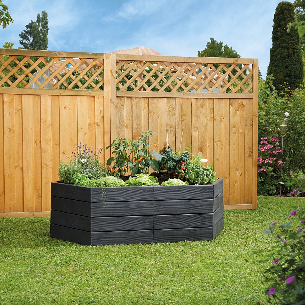 ERGO Modular Raised Bed Extension for Hexagon Single Unit Basic Set alt 0