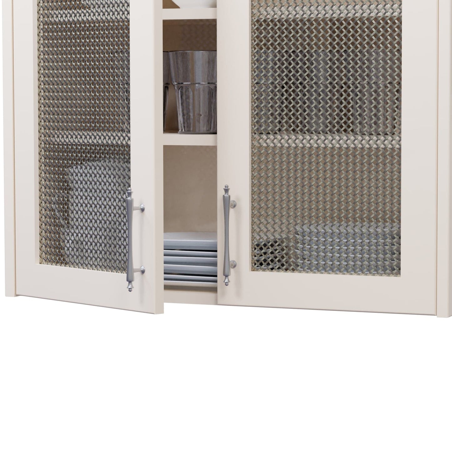 .375'' Single Flat Diamond Decorative Grille - Antique Pewter, 18''W x 48''L Sheet alt 375