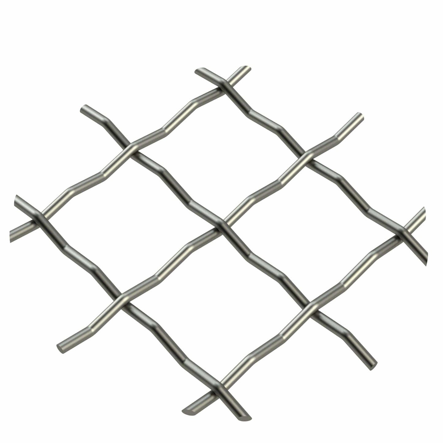 .75" Pressed Single Diamond Decorative Grille - Antique Pewter, 18" W x 48" L Sheet alt 75