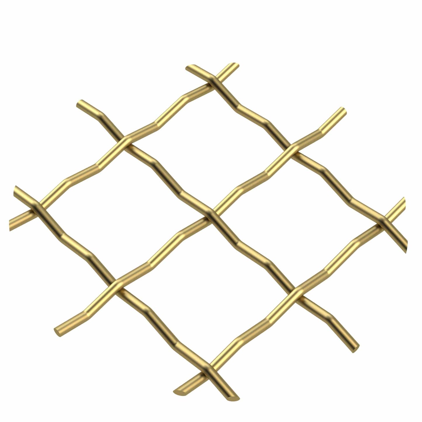 .75" Pressed Single Diamond Decorative Grille - Satin Brass, 18" W x 48" L Sheet alt 75