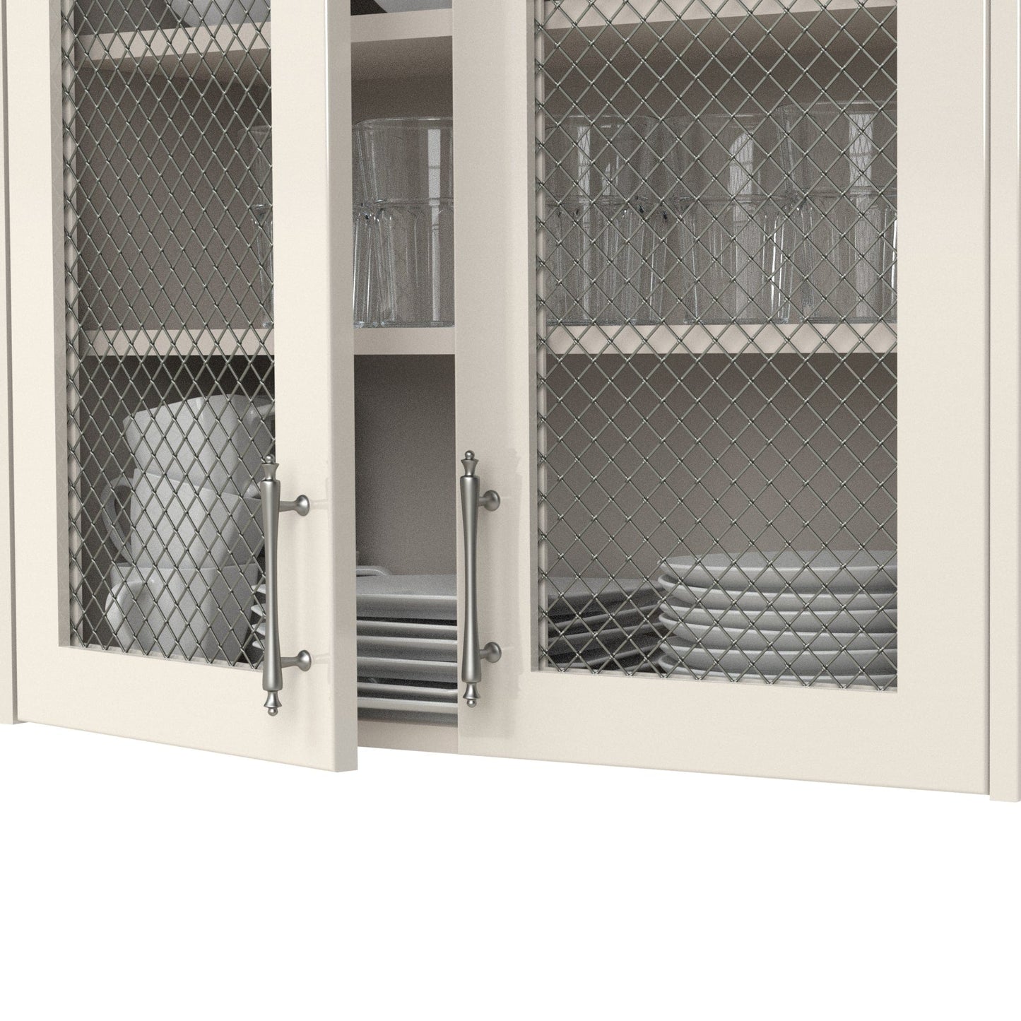 .75" Multi-Crimp Single Diamond Decorative Grille - Antique Pewter, 18" W x 48" L Sheet alt 75