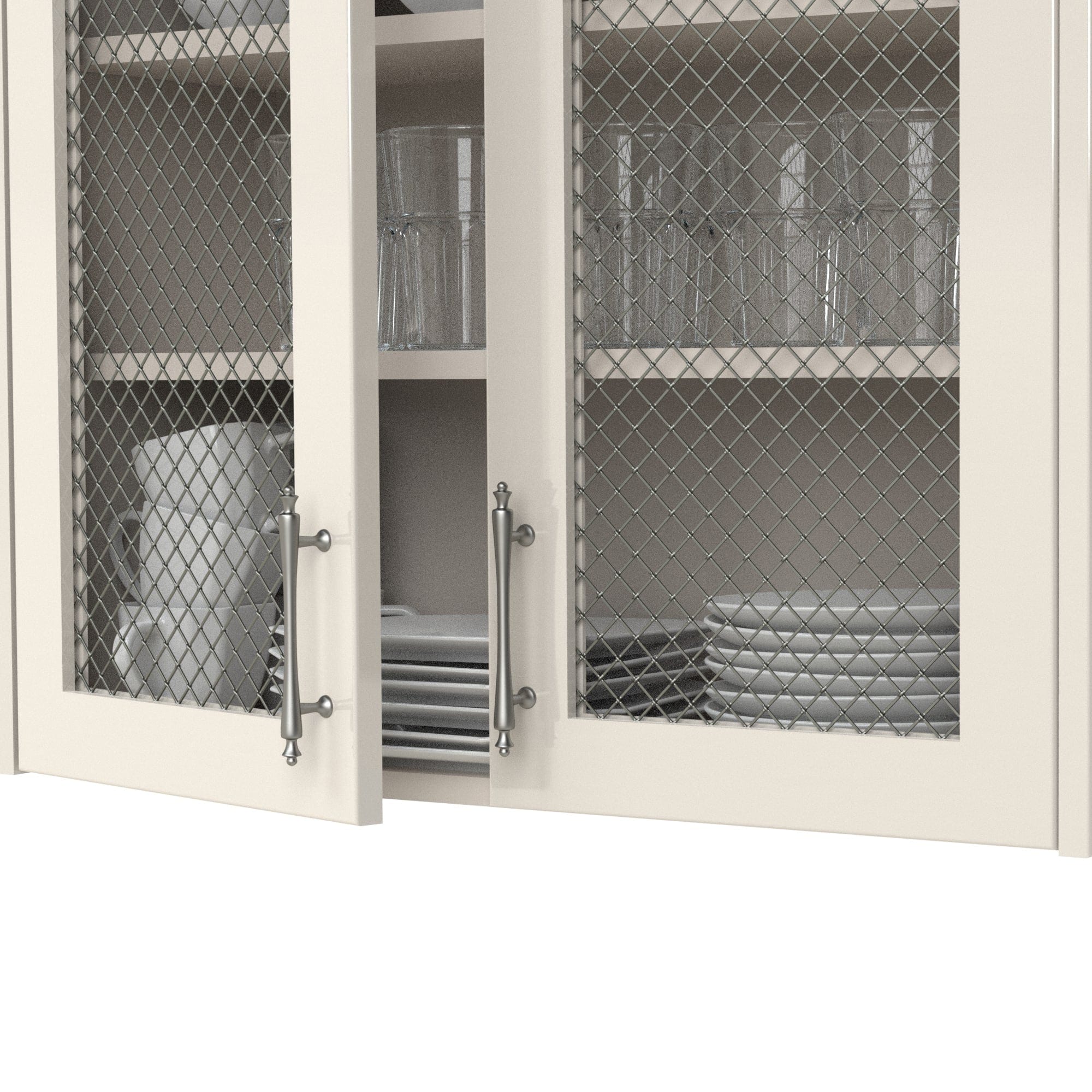 .75" Multi-Crimp Single Diamond Decorative Grille - Antique Pewter, 18" W x 48" L Sheet alt 75