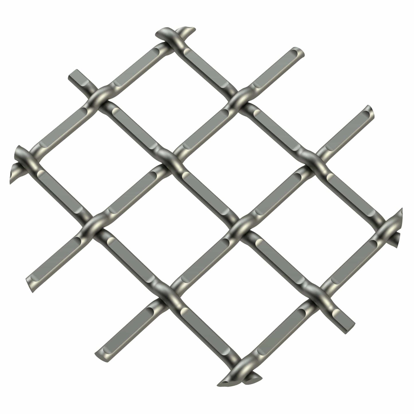 .5" Round Single Diamond Decorative Grille - Antique Pewter, 36" W x 24" L Sheet alt 5