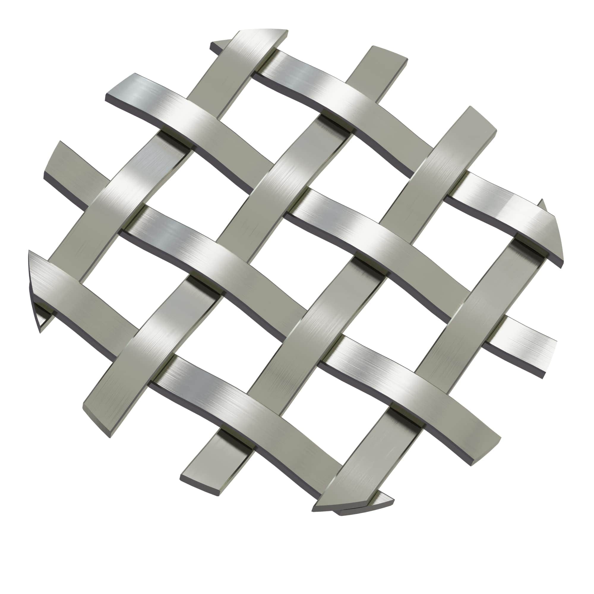 .375'' Single Flat Diamond Decorative Grille - Antique Pewter, 36''W x 48''L Sheet alt 375