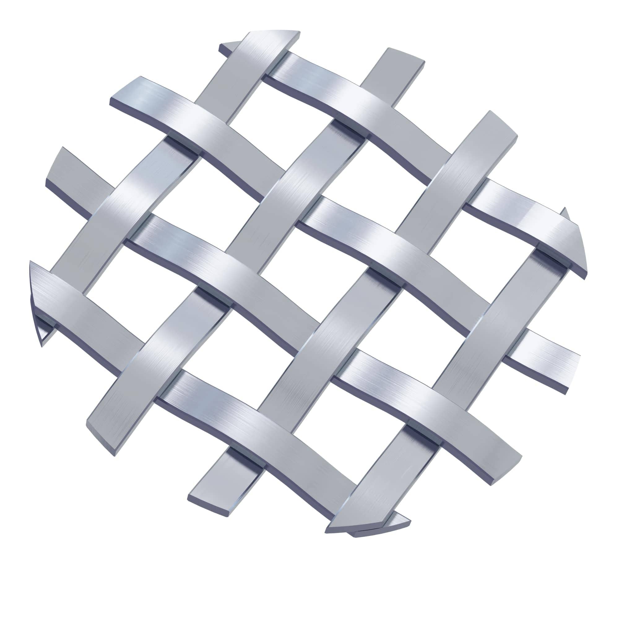 .375'' Single Flat Diamond Decorative Grille - Satin Nickel, 36''W x 48''L Sheet alt 375