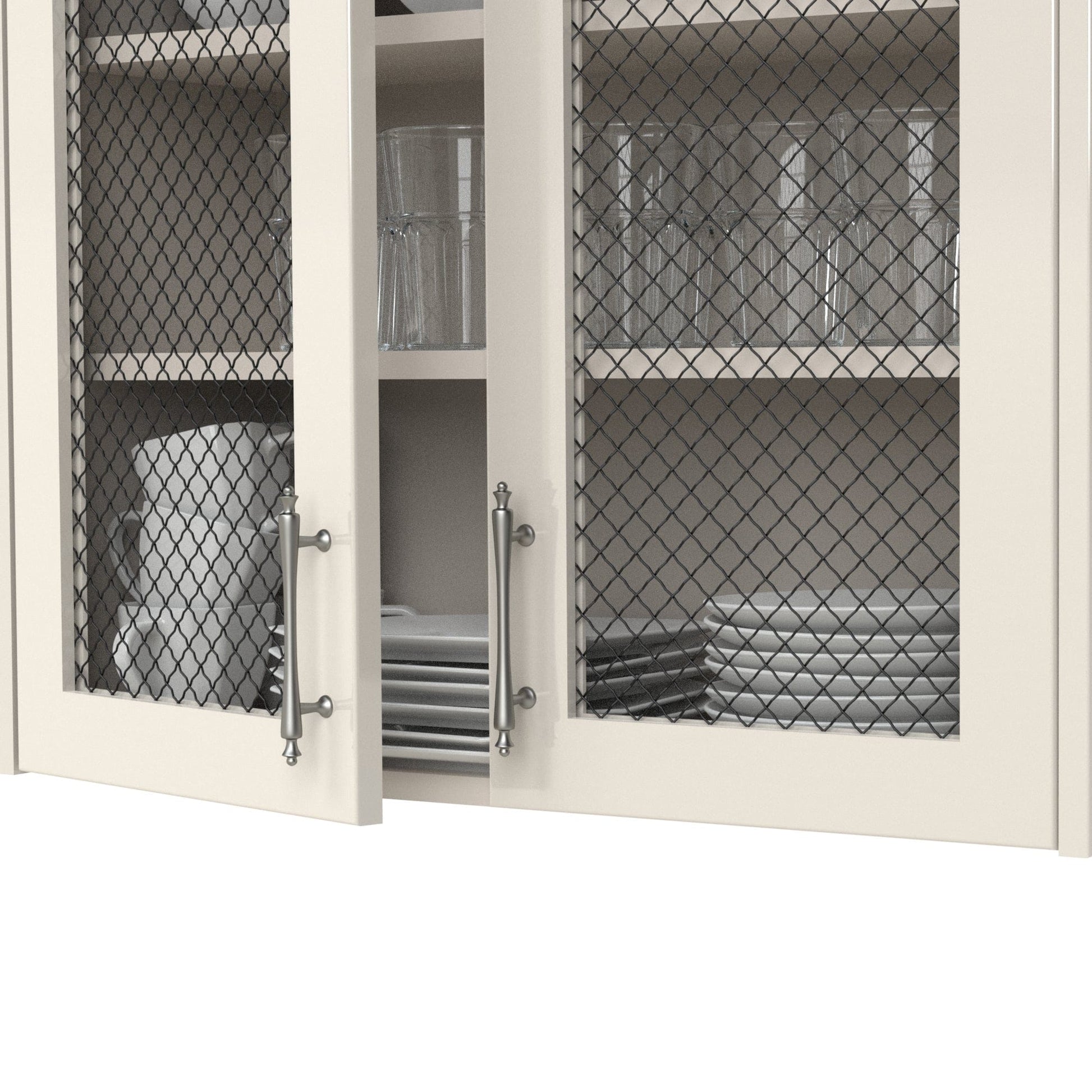 .75" Pressed Single Diamond Decorative Grille - Flat Black, 36" W x 48" L Sheet alt 75