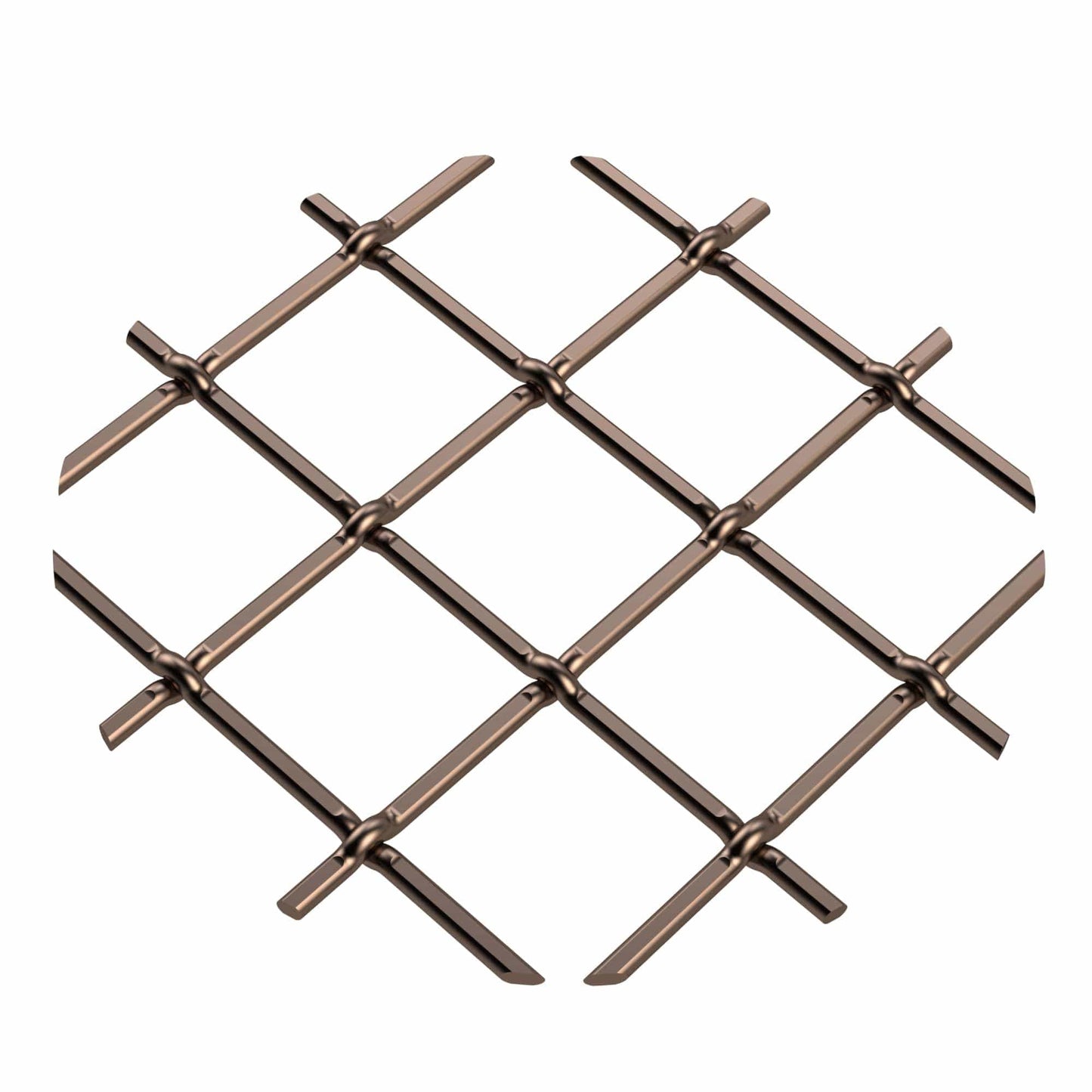 .75" Multi-Crimp Single Diamond Decorative Grille - Antique Brass, 36" W x 48" L Sheet alt 75