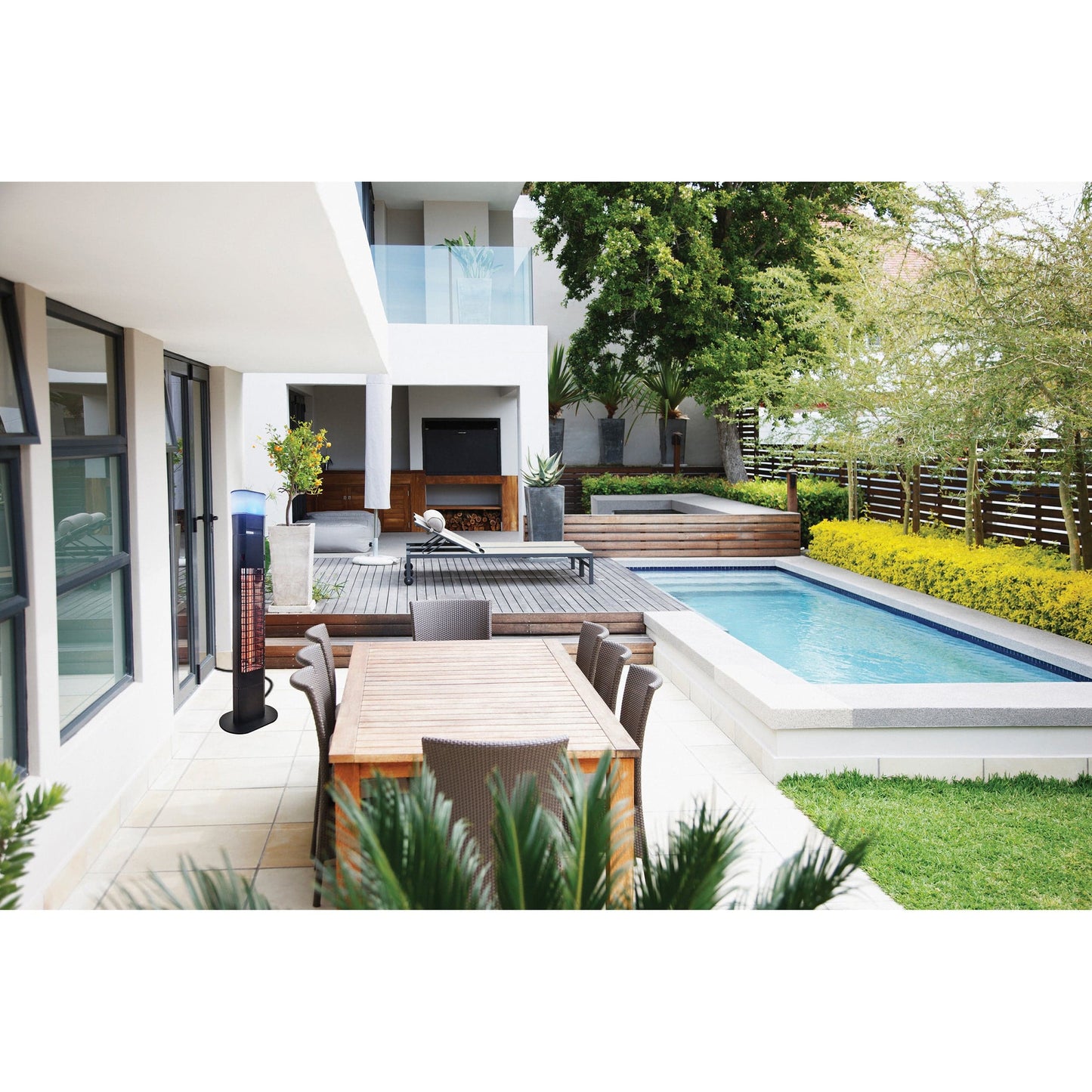 EnerG+ Infrared Electric Outdoor Heater - Freestanding With Gold Tube and Speaker alt 0