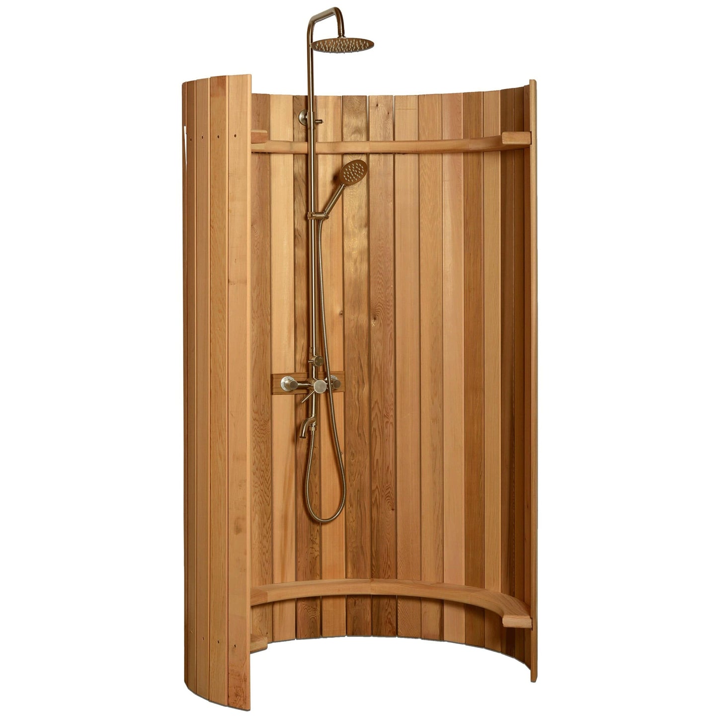 Ellipse Outdoor Shower, Clear Cedar alt 0