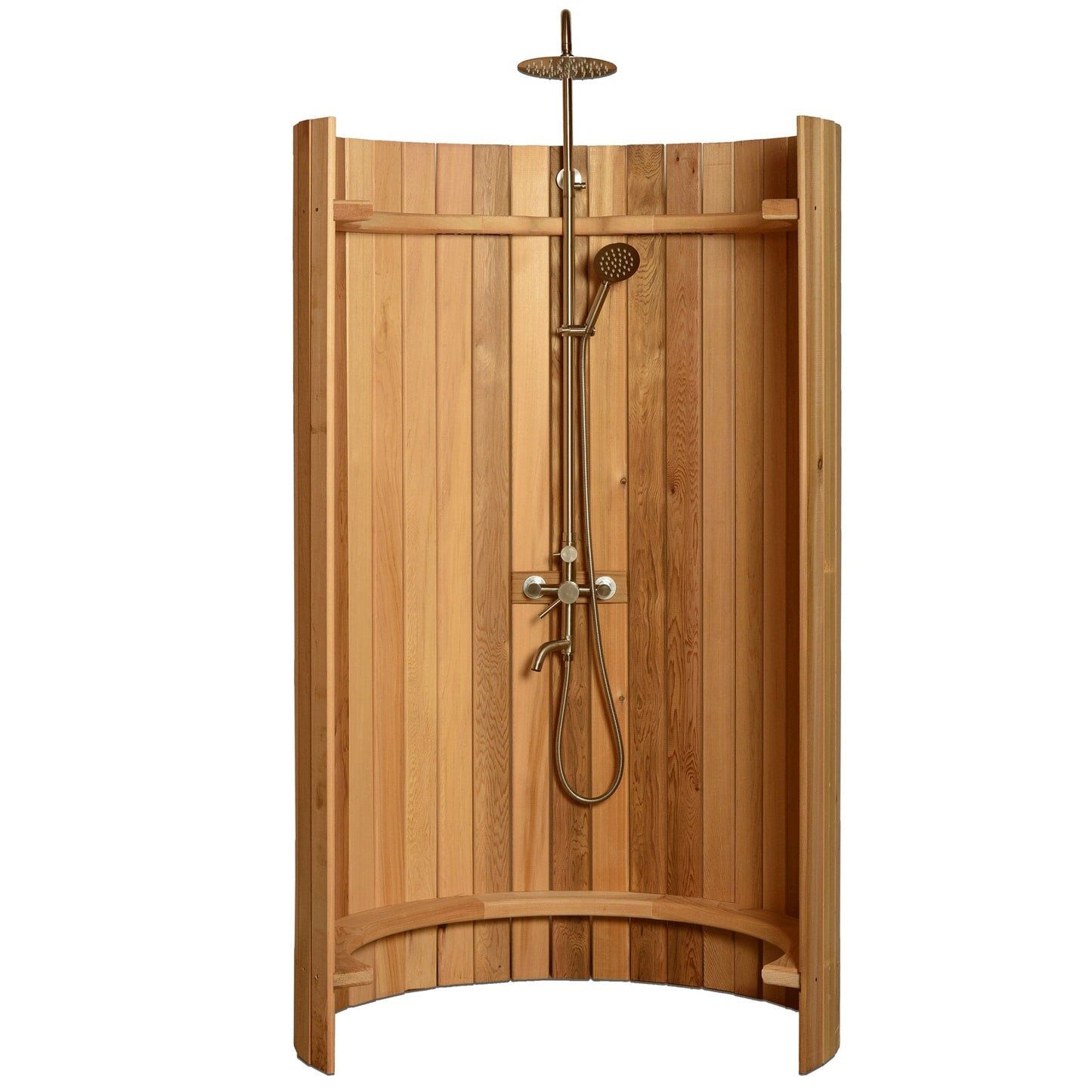 Ellipse Outdoor Shower, Clear Cedar alt 0