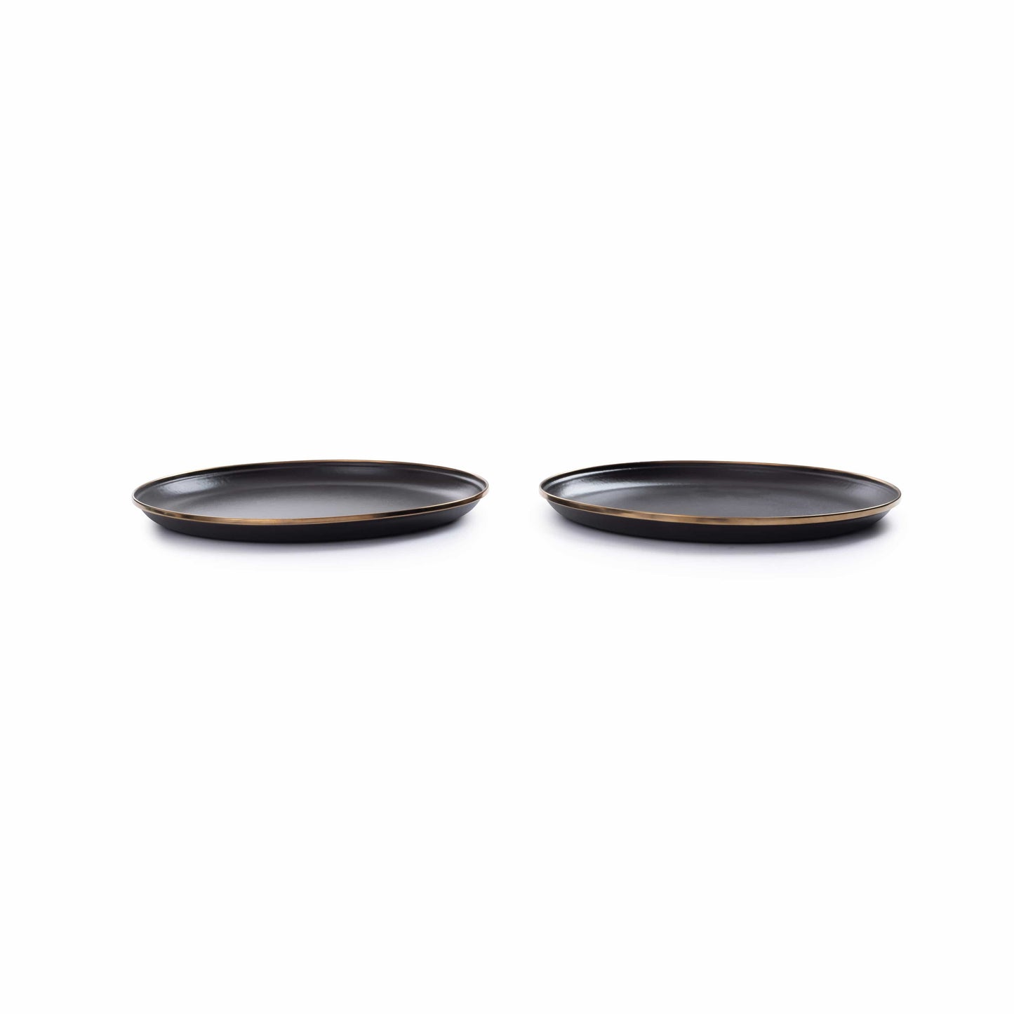 Enamel Deep Plate Set Charcoal Indoor/Outdoor alt 0