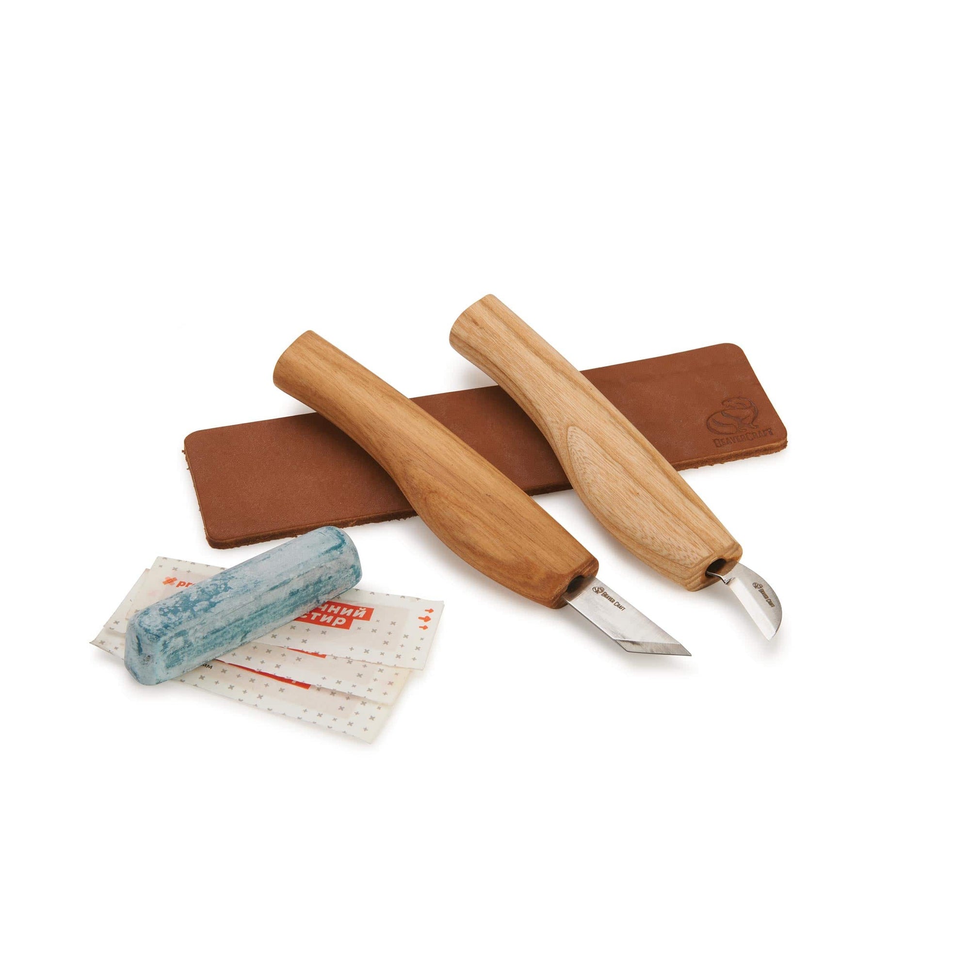 Chip Carving Knives Set - 2 Knives Plus Accessories alt 0