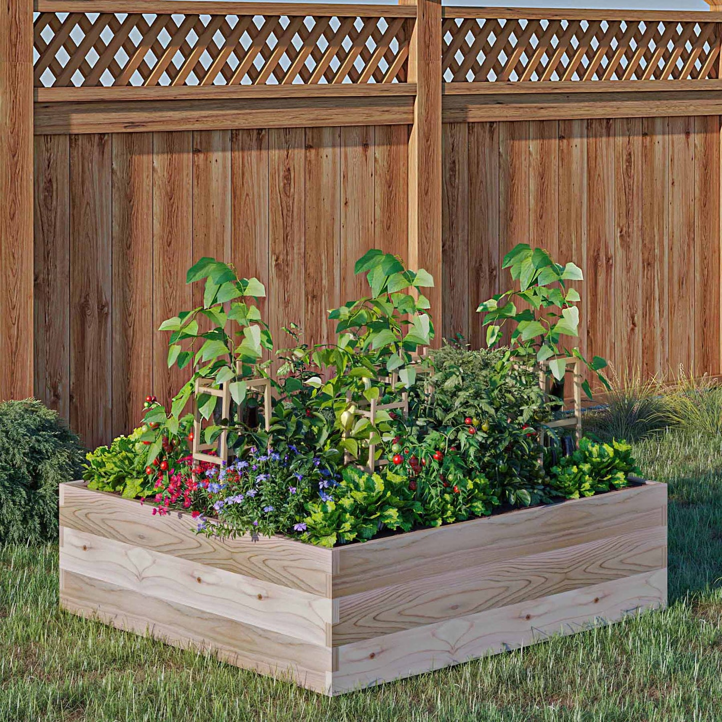Cedar Raised Garden Bed 36" x 36" x 10-1/2"H alt 0