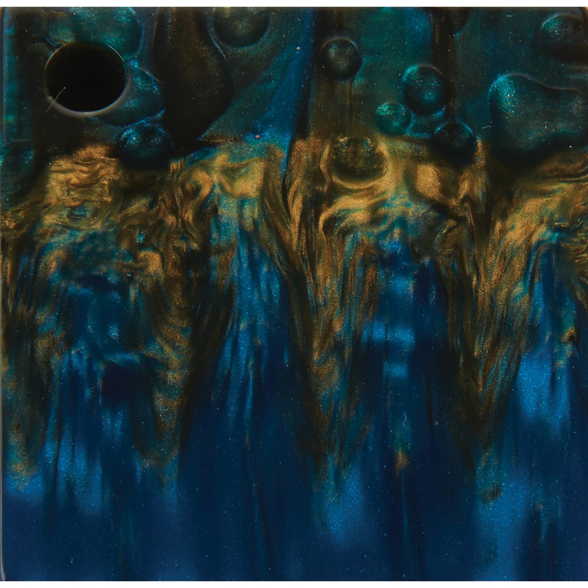 Poly Resin Knife Scales - 15/64" x 2" x 7" - Peacock - Pair alt 0