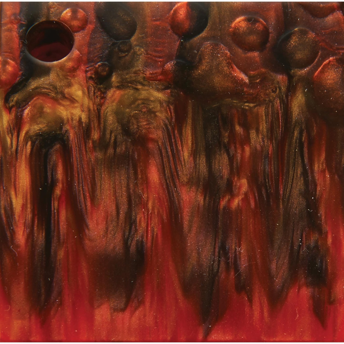 Poly Resin Knife Scales - 3/8" x 2" x 7" - Molten Lava - Pair alt 0