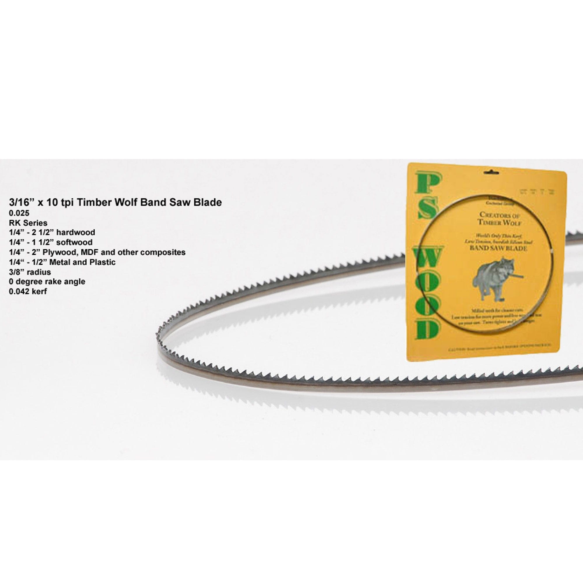 Bandsaw Blade - 111" x 3/16" x 10 TPI, Raker alt 0