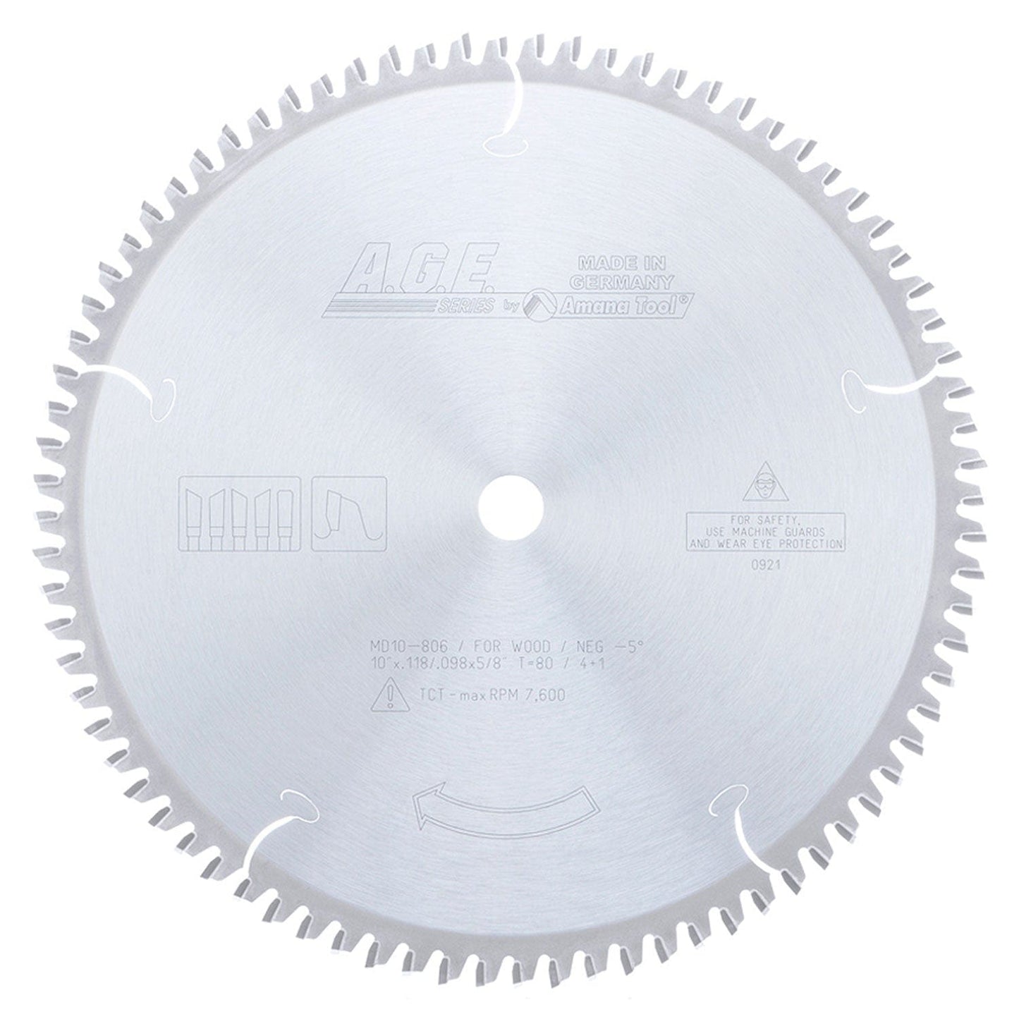 14" x 108T Carbide Tipped, Aluminum and Non-Ferrous Metals Blade, Neg. 6 Deg., 1" Bore, TCG alt 0