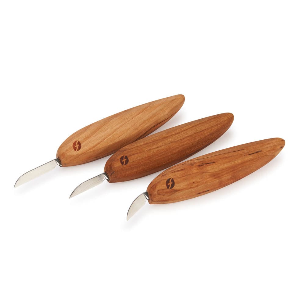 Pro Range Woodcarving Knives with Full Handle - 3-Pack