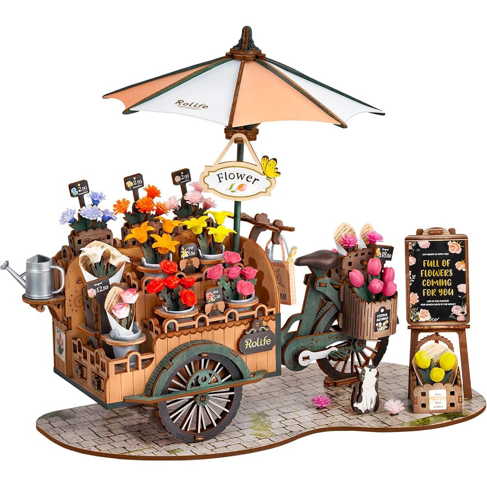 Robotime Blossom Cart 3D Wooden Puzzle Model Kit | Woodcraft
