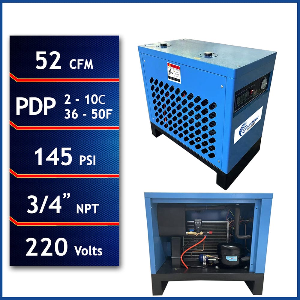 RD-91503 High-Efficiency Non-Recycling 98% Refrigerated Air Dryer -  220V - 60 HZ - 1-PH