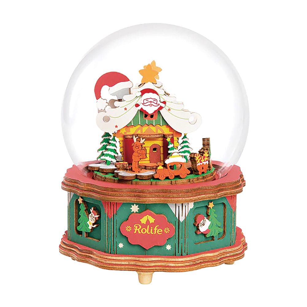 Rolife Christmas Town Music Box DIY Craft Kit | Woodcraft