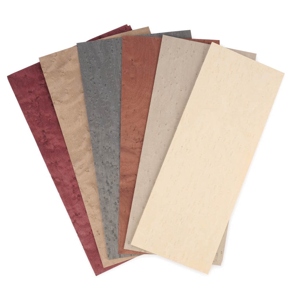 Sauers Dyed Birdseye Maple Veneer Pack - 3 Sq Ft - 4-1/2