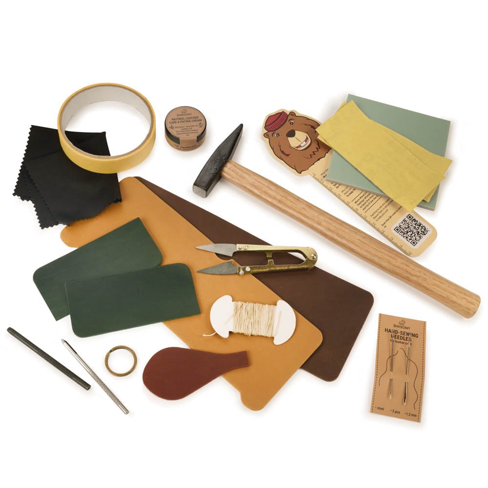 BeaverCraft Wallet Leather Crafting Kit – Forest Brown | Woodcraft
