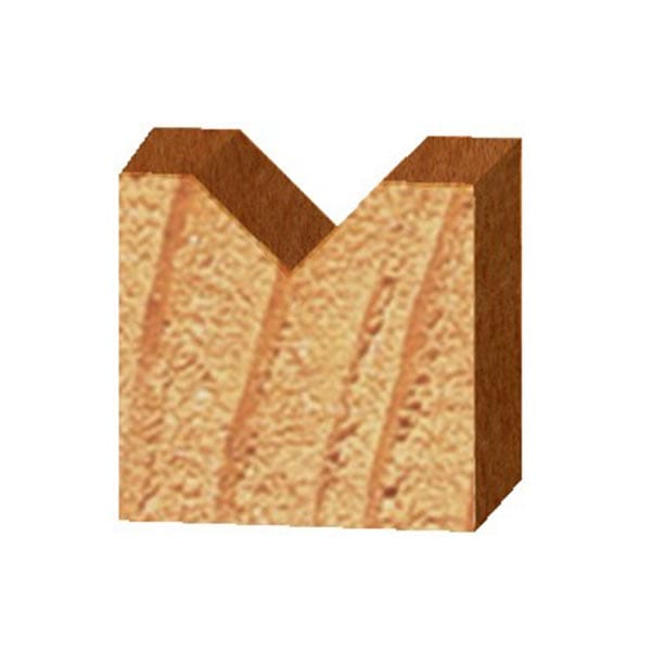 1501 V Groove Router Bit 1/4" SH 3/8" D X 3/16" P X 1-7/8" OL