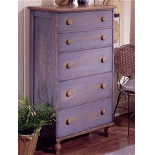 Woodworking Project Paper Plan to Build Country-Fresh 5-Drawer Dresser alt 0