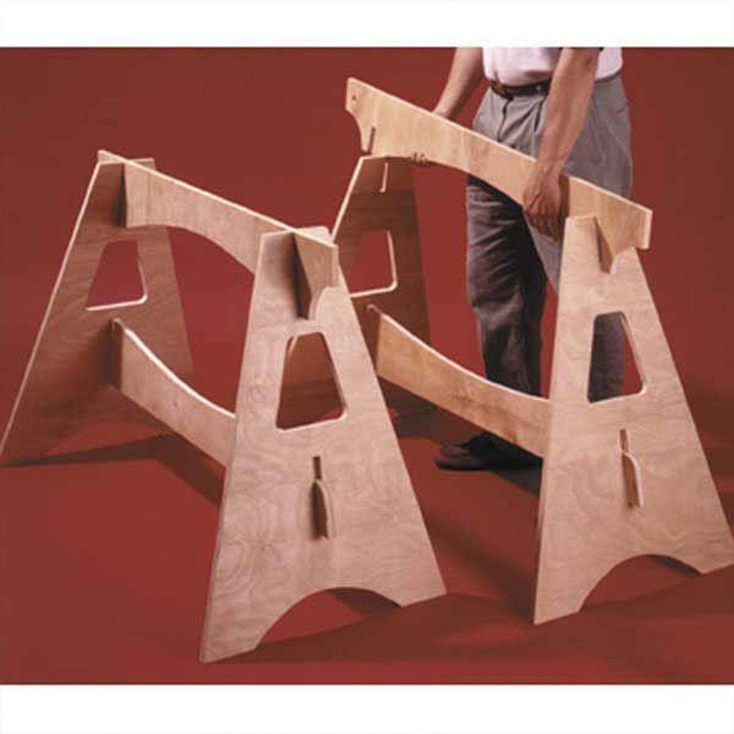 Downloadable Woodworking Project Plan to Build Knockdown Sawhorses alt 0