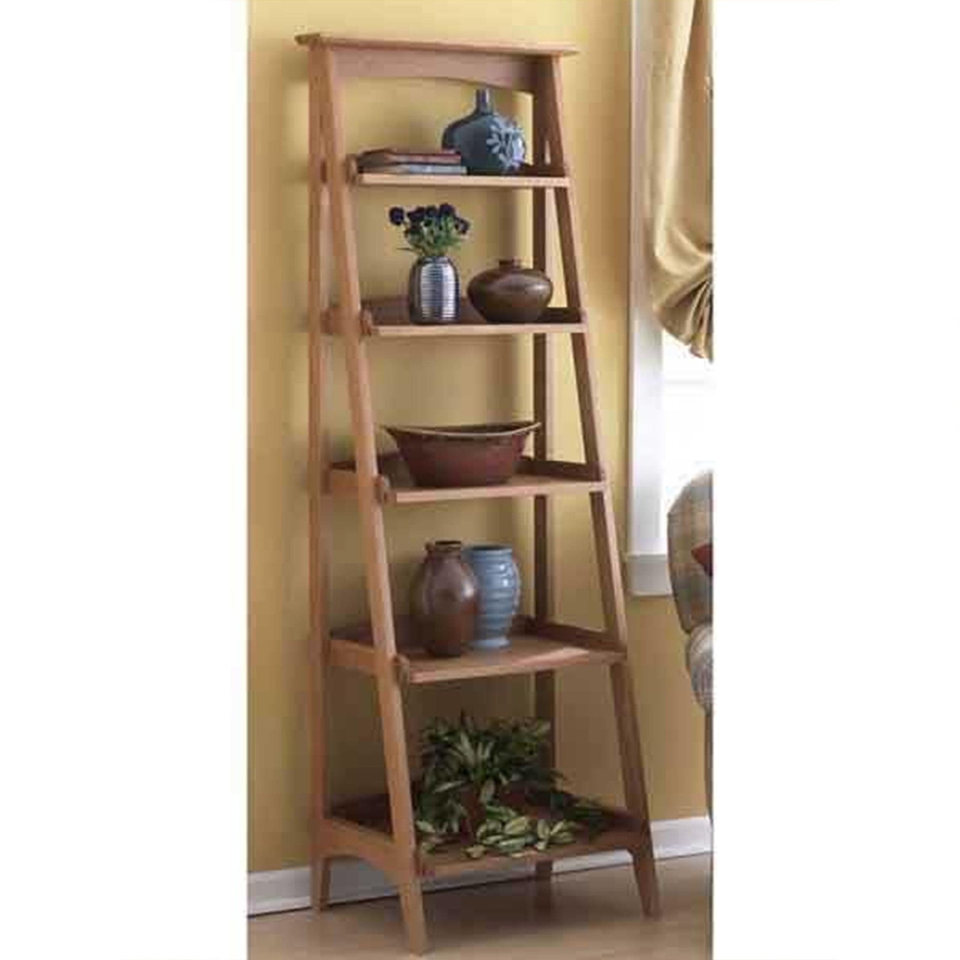 Downloadable Woodworking Project Plan to Build Shelves with a Fresh Slant alt 0