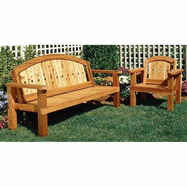Woodworking Project Paper Plan to Build Arched Bench and Chair alt 0