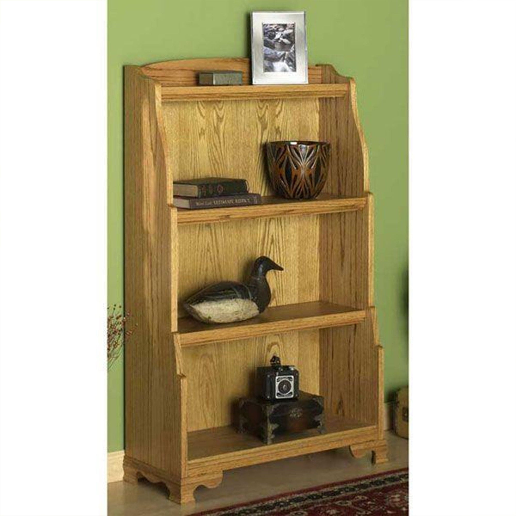 Downloadable Woodworking Project Plan to Build Solid Oak Bookcase alt 0