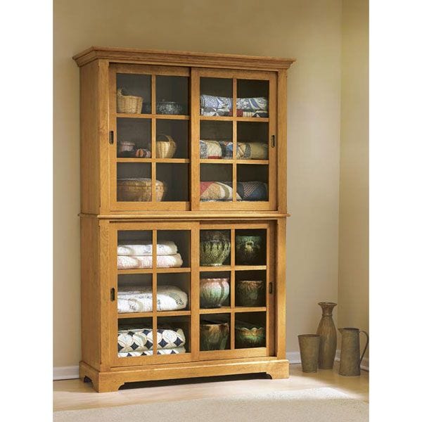 Woodworking Project Paper Plan to Build Sliding-Door Cupboard alt 0