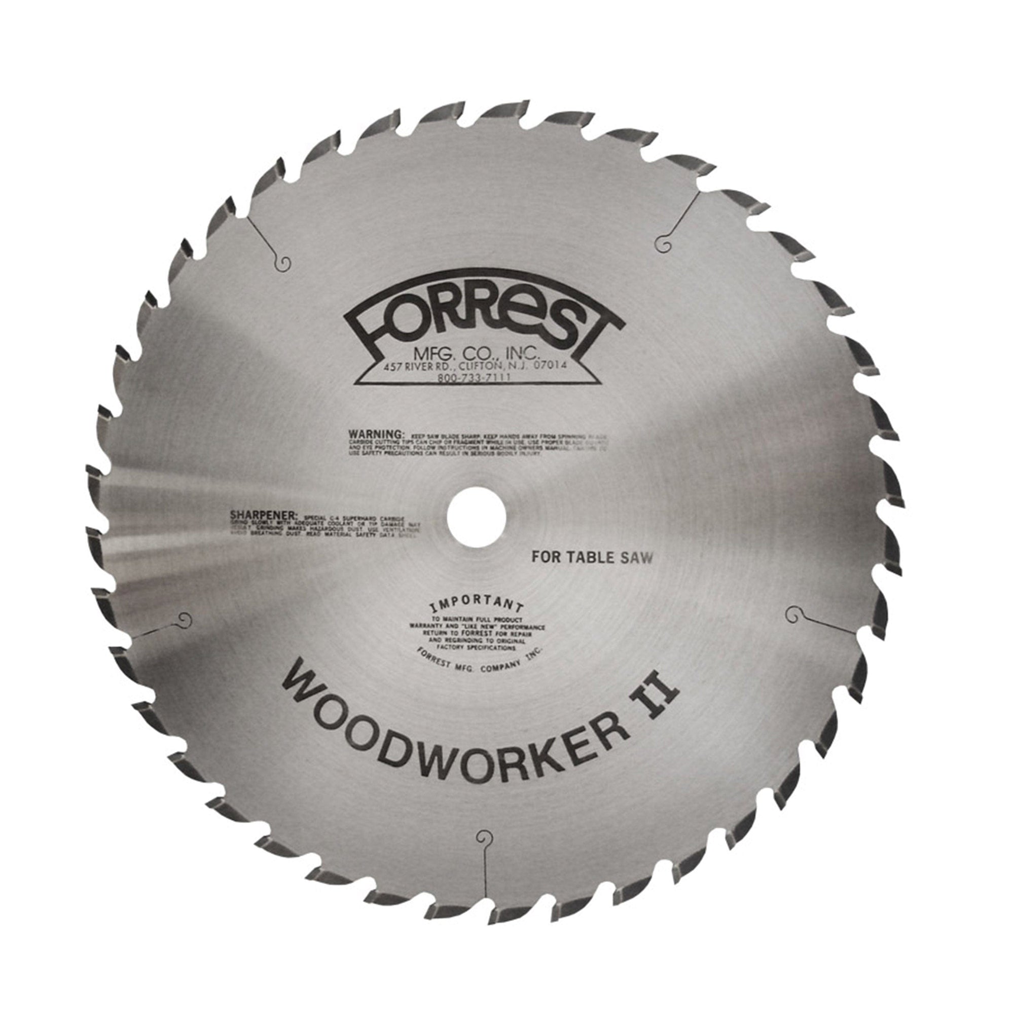 WW14407145 Woodworker II Saw Blade, 14"x 40T, .145" Kerf x 1" Bore, ATB alt 145