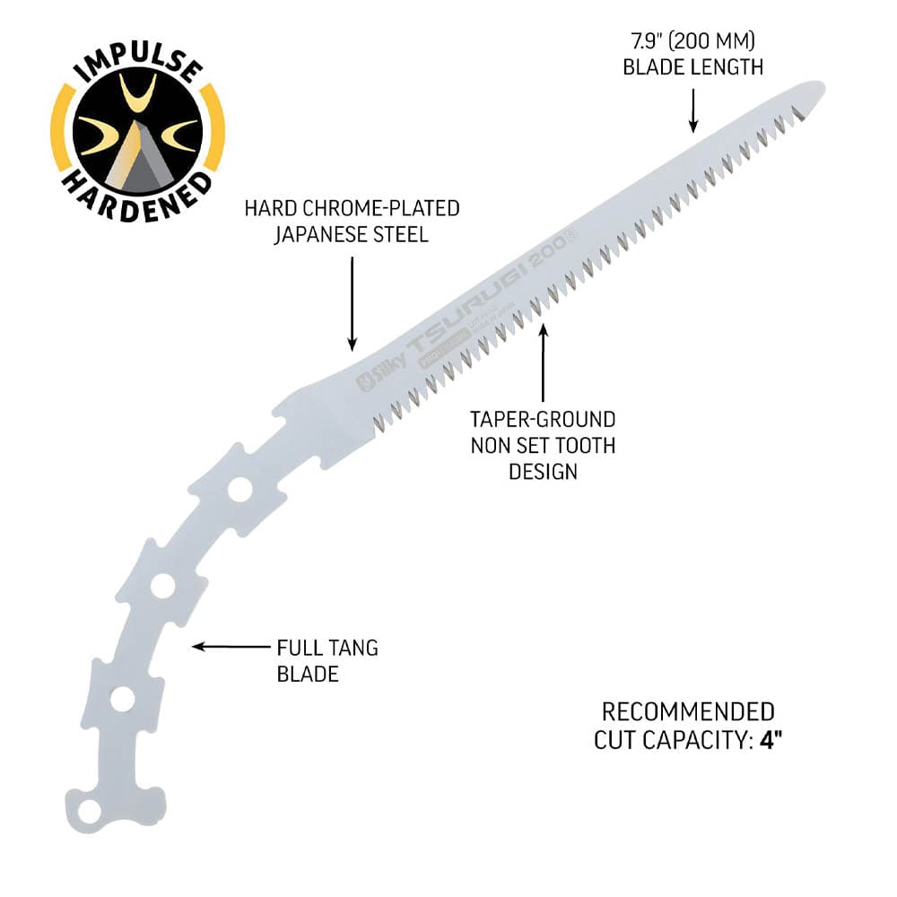 TSURUGI Replacement Blade, 200mm, Large Teeth