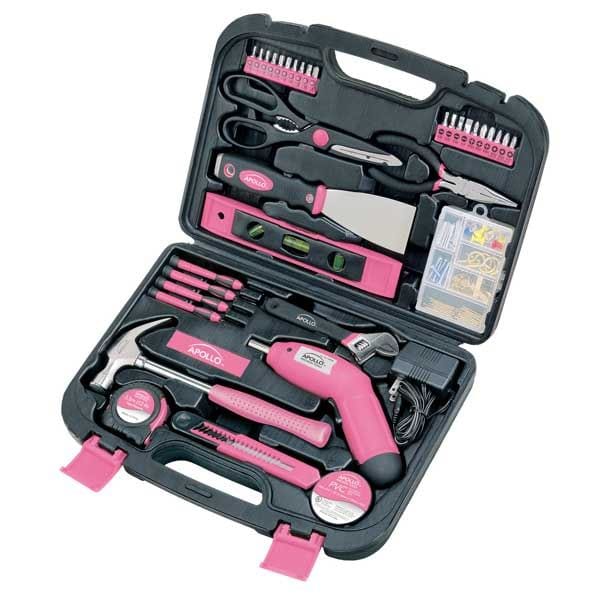 135 pc. Household Tool Kit Pink, Model DT0773N1 alt 0