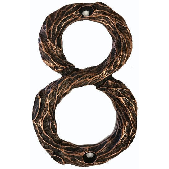 LHN8-AC Log House Number 8, Antique Copper, 1 piece alt 0