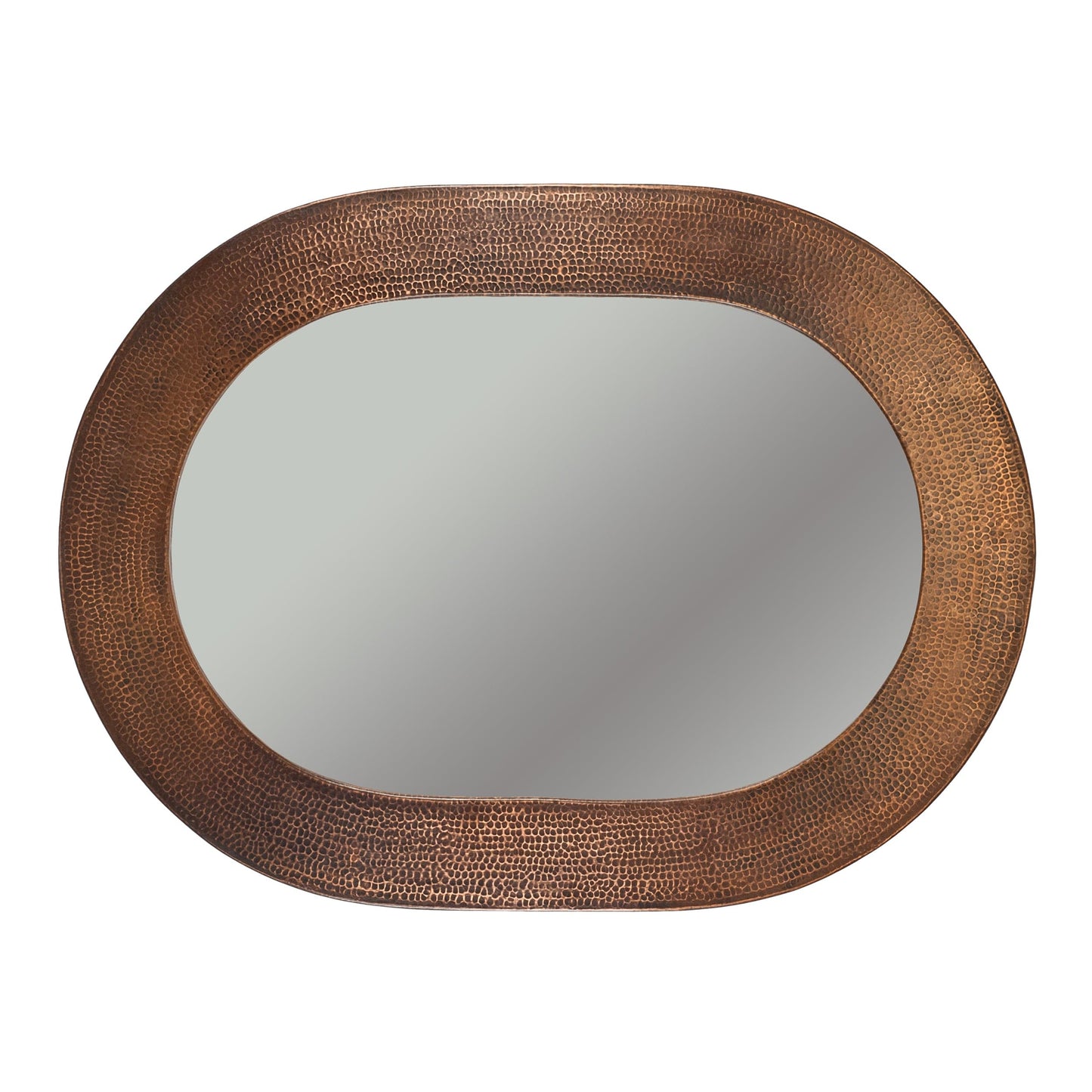 35" Hand Hammered Oval Mirror alt 0