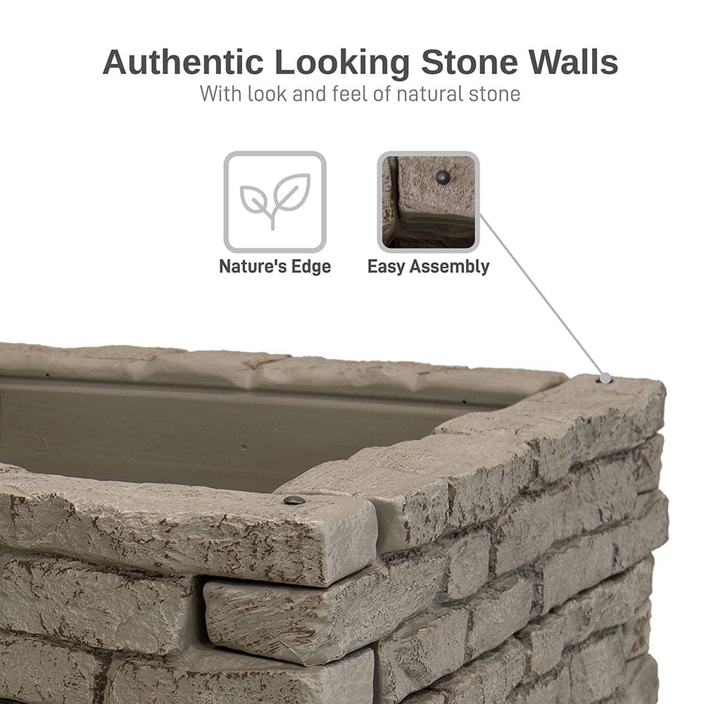 Rock Lock Raised Garden Bed Straight Rock Pack of 2