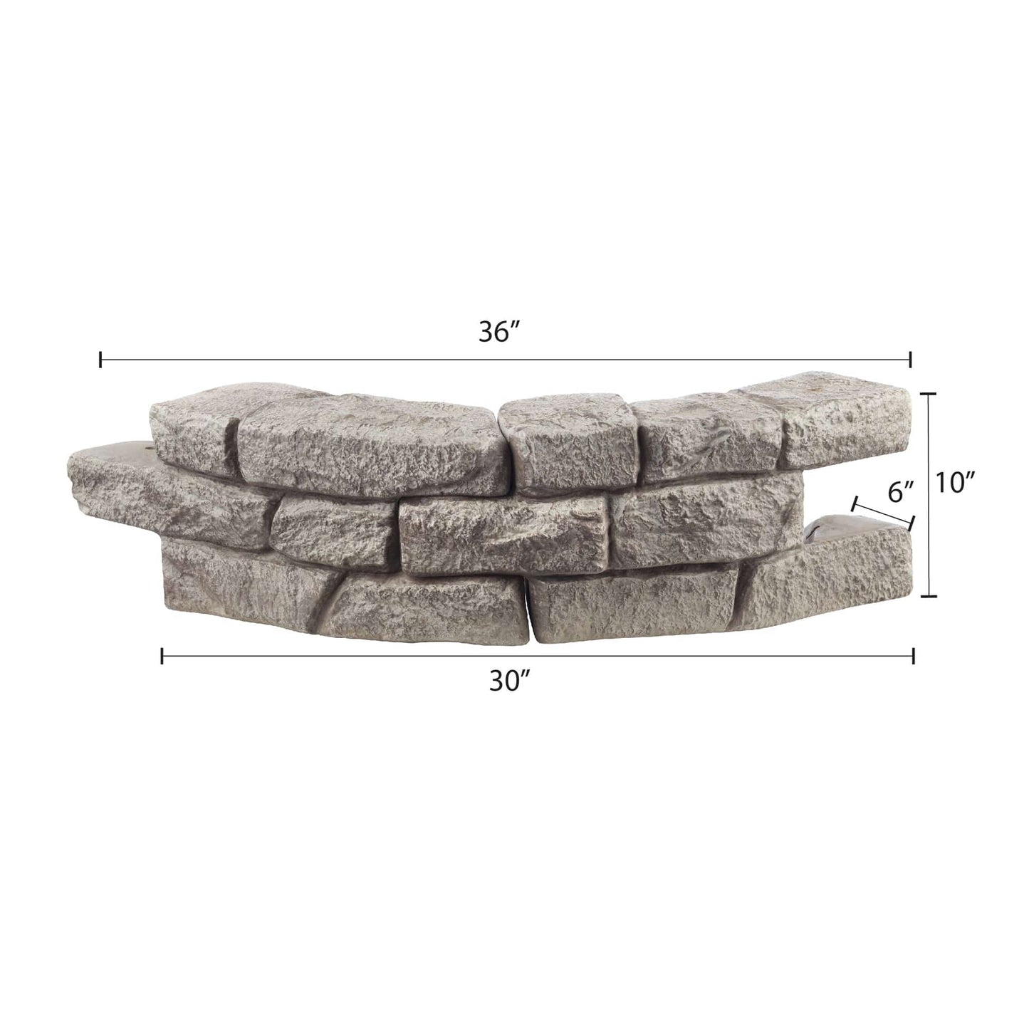 Rock Lock Raised Garden Bed Curved Rock Pack of 2