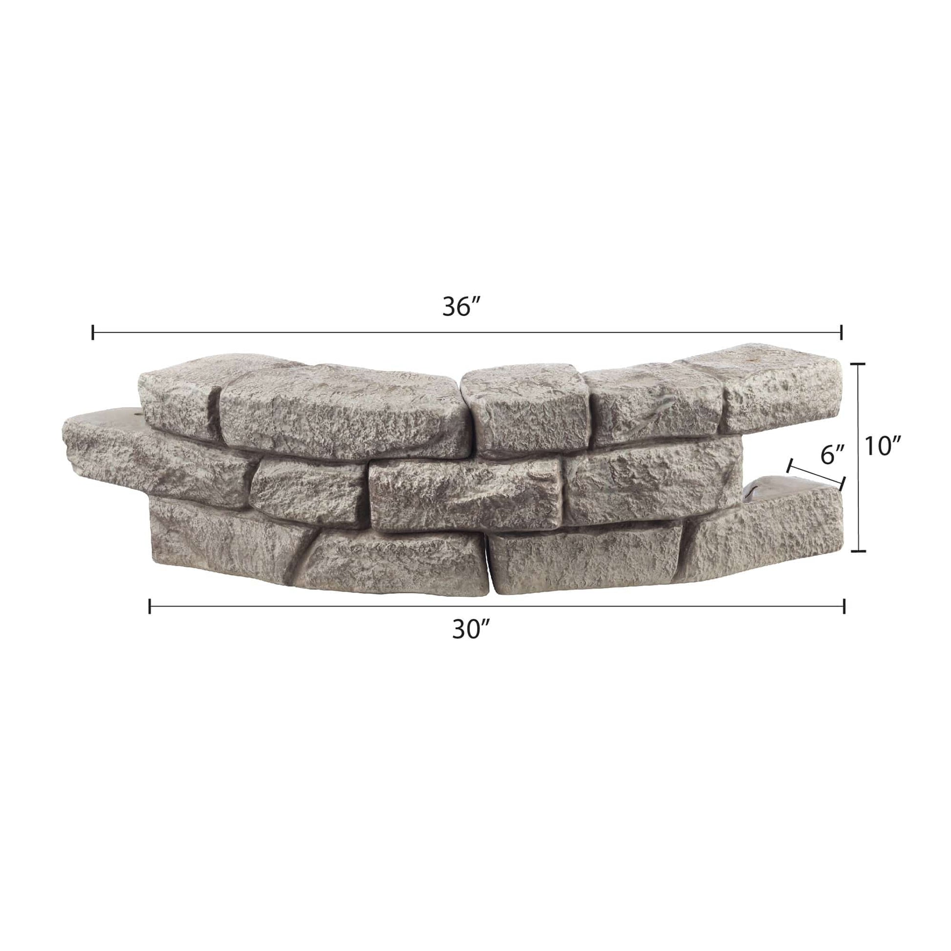 Rock Lock Raised Garden Bed Curved Rock Pack of 2
