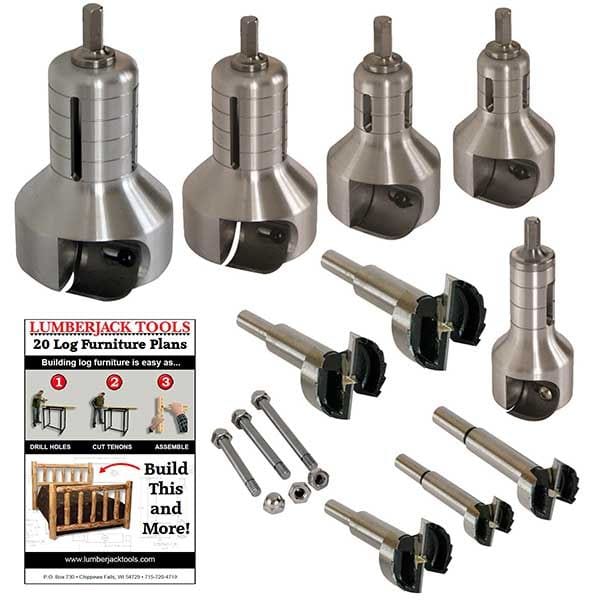 Pro Professional Kit for Tenons, 5 pc Set, 1/2", 3/4", 1", 1 alt 0