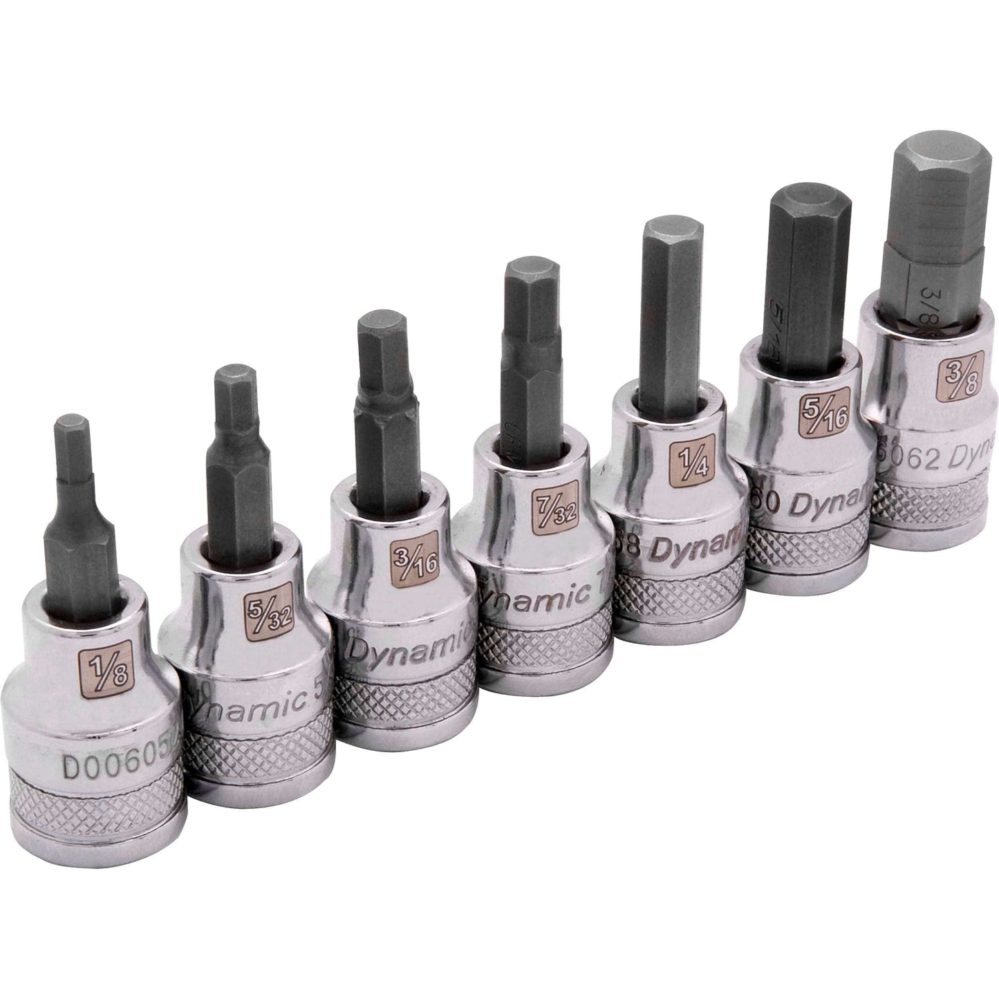 3/8" Drive 7pc SAE Standard Length Hex Socket Set, 1/8" - 3/8" alt 0