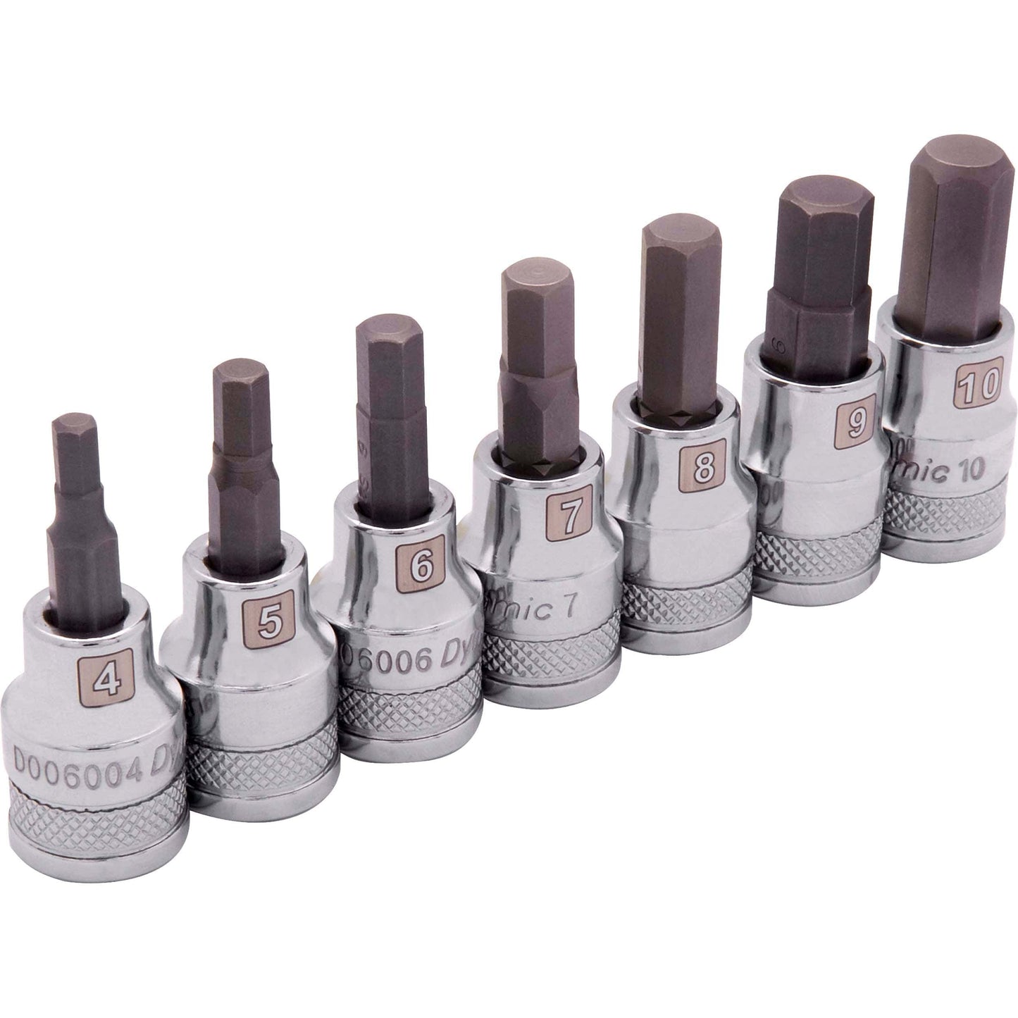 3/8" Drive 7pc Metric Standard Hex Socket Set, 4mm - 10mm alt 0