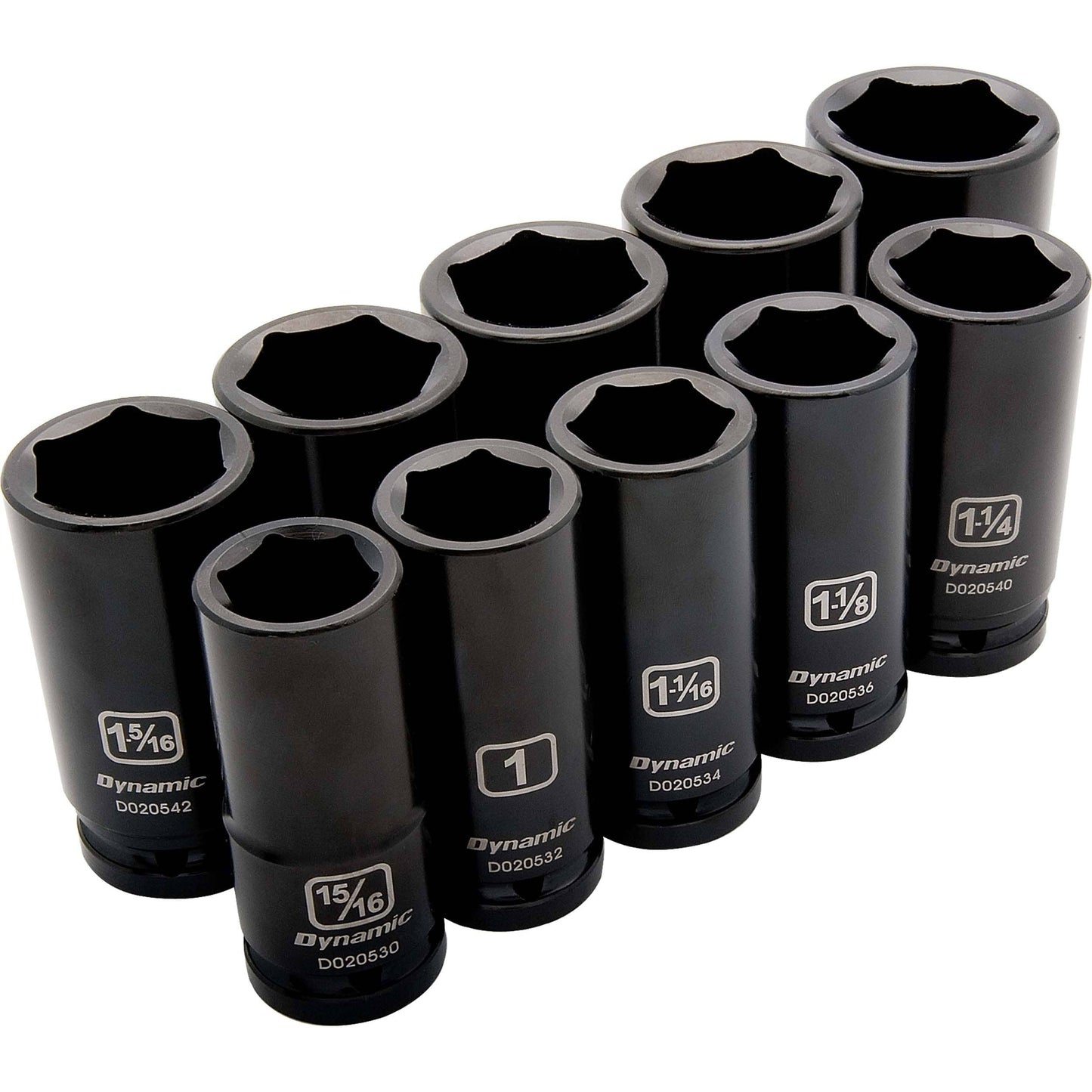 3/4" Drive 10pc 6-Point Deep Impact SAE Socket Set, 15/16" - 1-5/8" alt 0