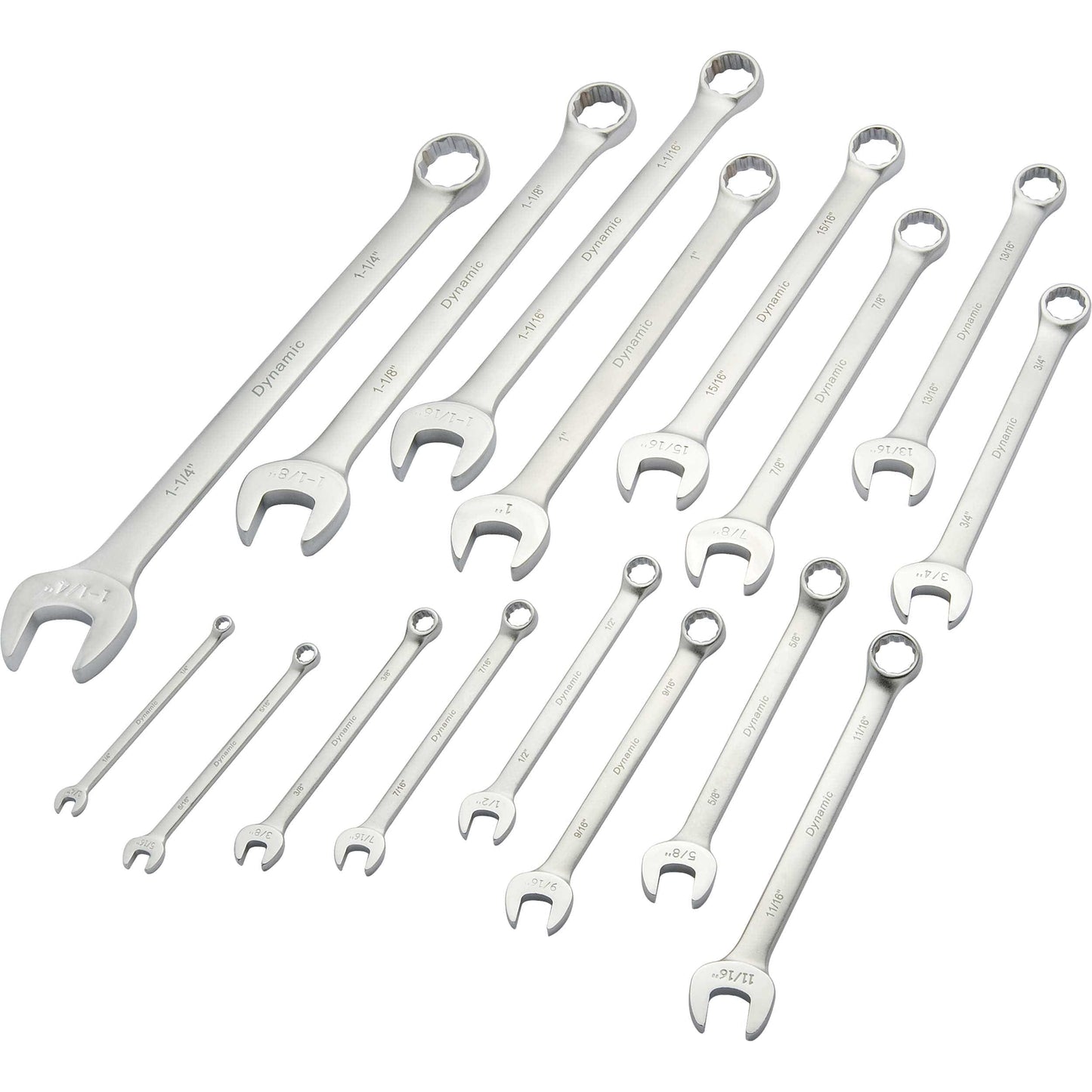 Wrench Set, Contractor Series, with Satin Finish, 16pc, SAE, Combination  1/4" - 1-1/4" alt 0
