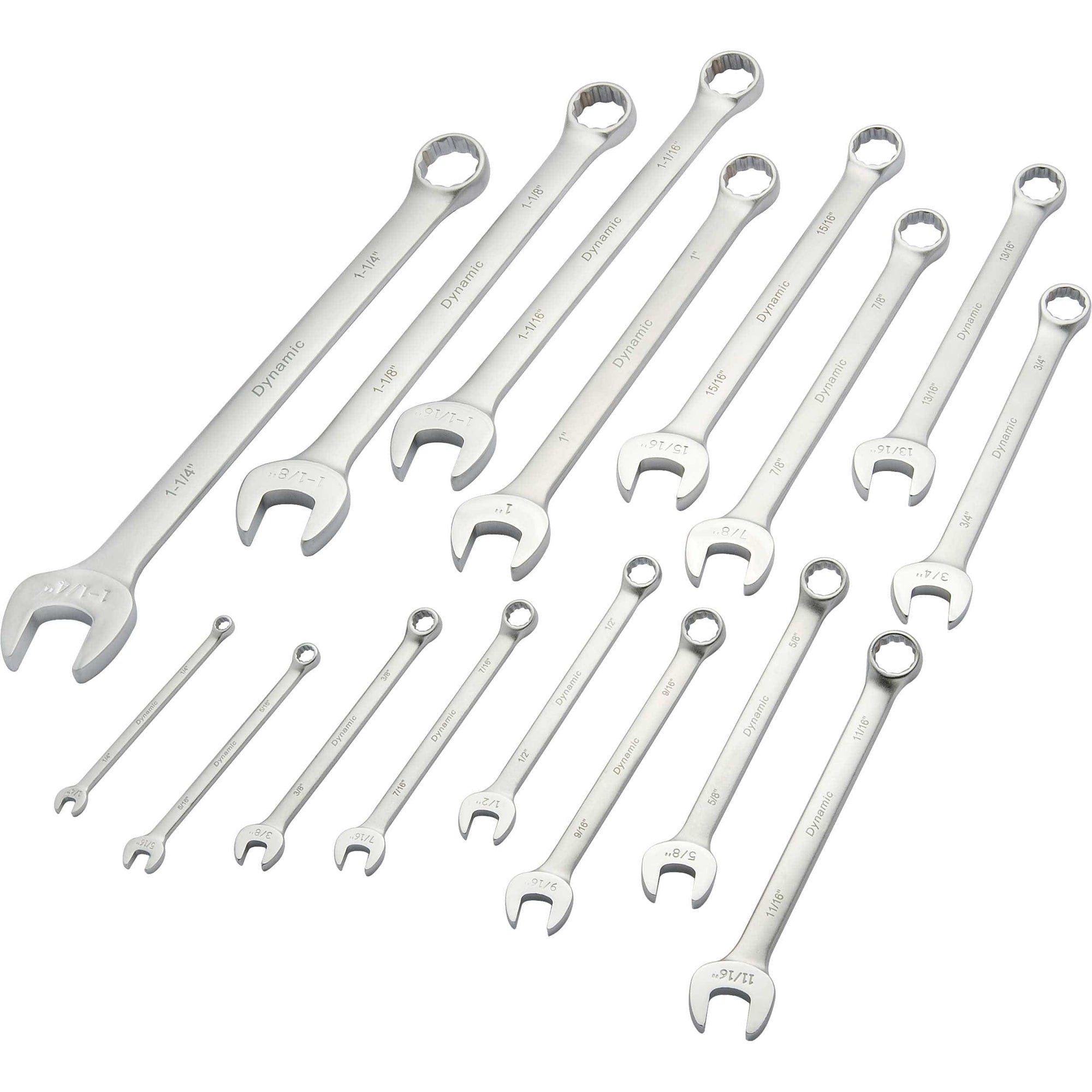 Wrench Set, Contractor Series, with Satin Finish, 16pc, SAE, Combination 1/4" - 1-1/4" alt 0